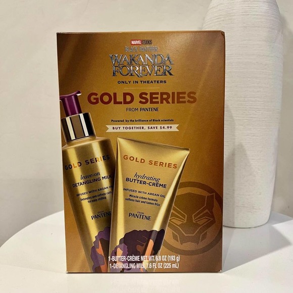 Pantene Gold Series Hair Care Set Gift Set NWT Black Panther WAKANDA Edition - Picture 1 of 2